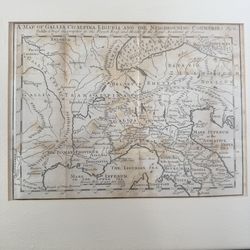 detailed historical map of the European region during the Roman era, entitled "A Map of Gallia Cisalpina Liguria and the Neighbouring Countries