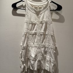 POL Ivory Crochet Detail Top