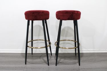Velvet Bar Stools (Set of 2)