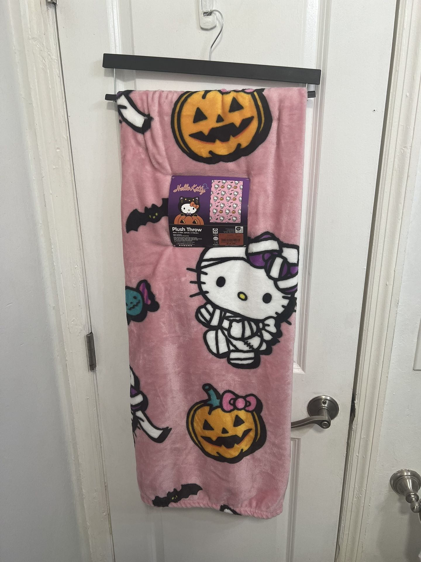 Hello Kitty Halloween Mummy Plush Throw 50in X 70in