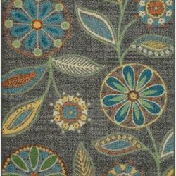 Maples Rugs Reggie Floral Kitchen Rugs Non Skid Accent Area Carpet