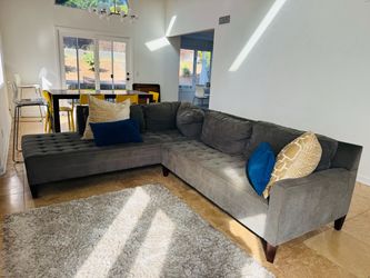 Z Gallery grey couch L shape two pieces