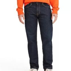 Levi's Men's 502 Stretch Taperd Dark Wash Blue Jeans 