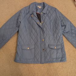 Blue Quilted Jacket