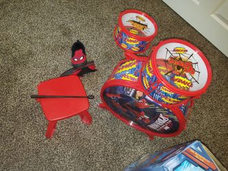 Marvel ultimate spiderman jazz drum set