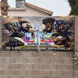 Super Bowl Banner “A.I.” style 4’ X 8’