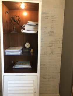 (2) White chalk shelves