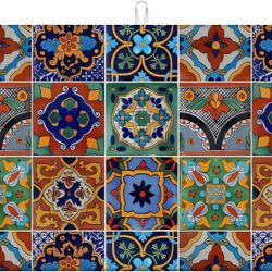 Dish Drying Mat Mexican Talavera Tiles