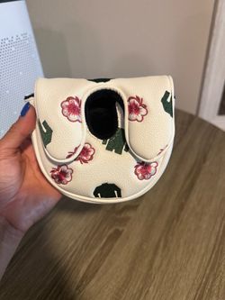 Floral Embroidered Golf Mallet Putter Cover