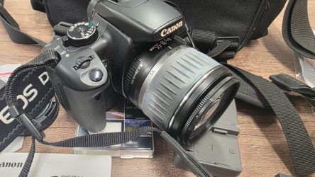 Canon EOS Rebel XTi Digital SLR Camera Bundle + 2 Lenses, Bag & Accessories
