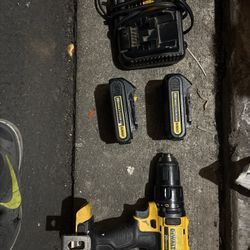 Dewalt Drill And Batteries