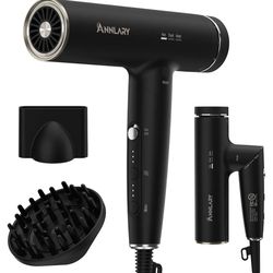 Hair Dryer, Blow Dryer with Diffuser for Curly Hair | Plasma Ionic Hairdryer for Frizz Con