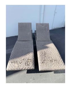 2 Outdoor Recliner Patio Chaise Pool Loungers - USED