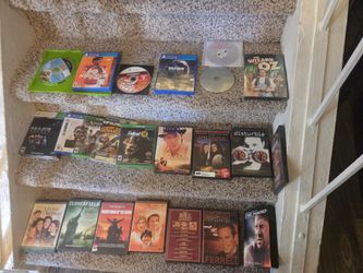 Mixed Lot of DVDs and Video Games
