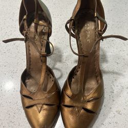 Bronze Mary Jane Pumps - BCBG Girls