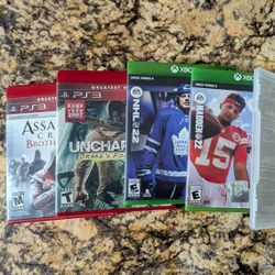 Lot Of 4 Complete Games And 1 Case Only PS3 Xbox