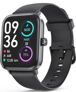 Smart Watch for Men and Women - Alexa Built-in Smartwatch with Heart Rate, Sleep and Blood Oxygen Monitor,24/7 Heart Rate Auto Image Correction, Porta