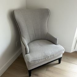 Grey Wingback Chair