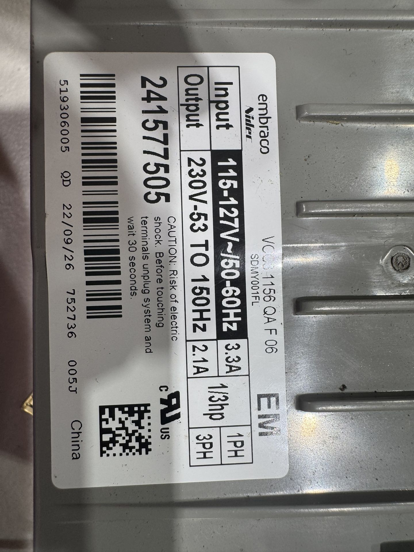 05 Inverter OEM Mania] 05 (Item code: 05) NEW OEM Produced for Electrolux Frigidaire Whirlpool Refrigerator Inverter Control Boar