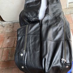 Chaparreras De Piel Xl Para Motocicleta O  Para Montar A Caballo