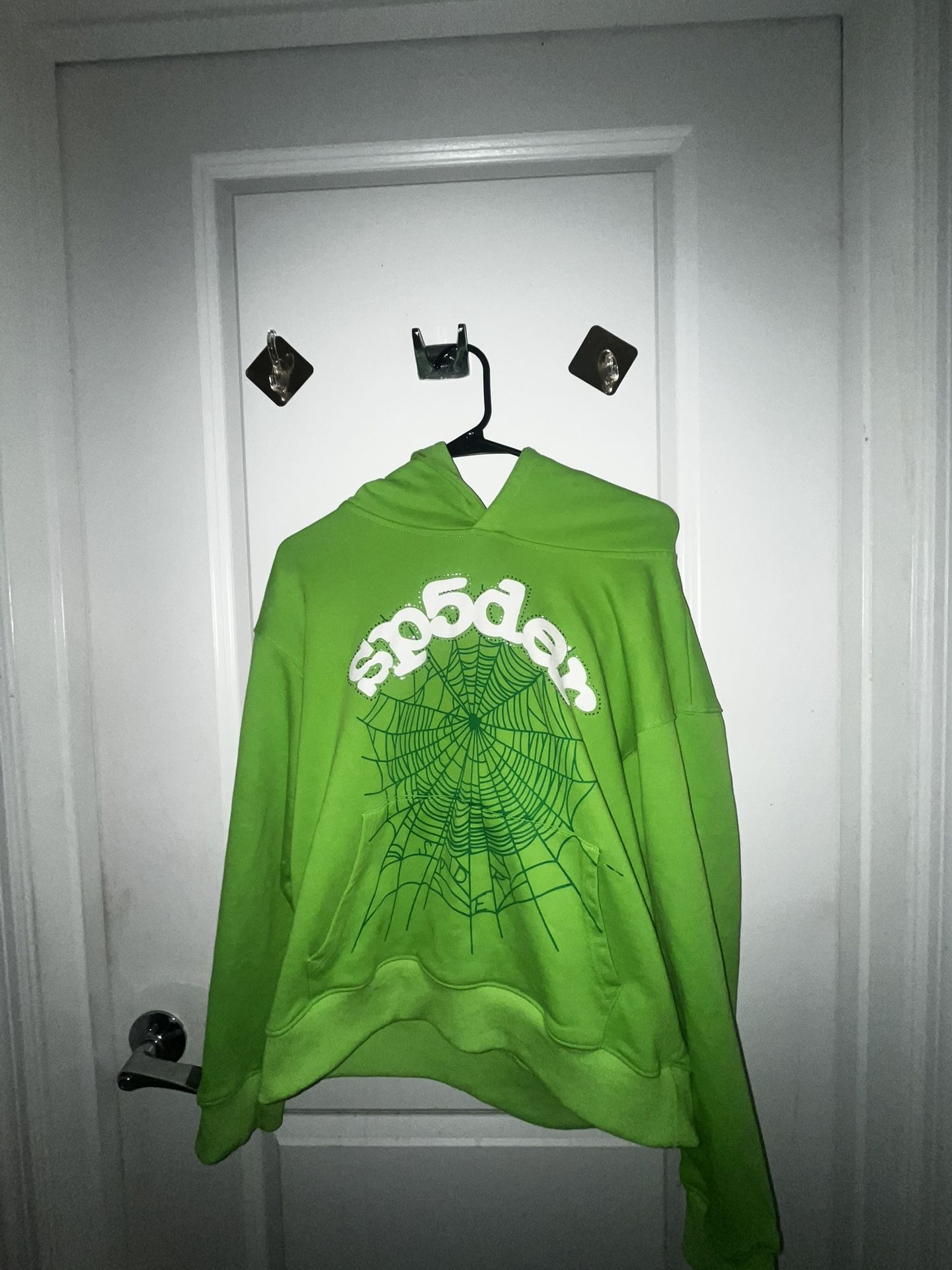 Slime Green Sp5der Hoodie
