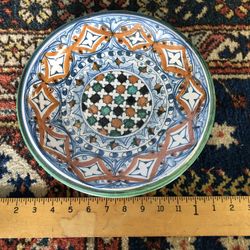 Vintage Ceramic Hand Painted Platter Italy 