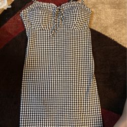 black And White Checkers Dress