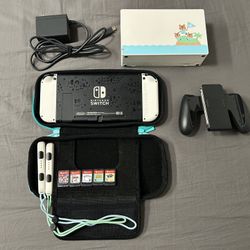 Nintendo Switch Animal Crossing Edition + Games