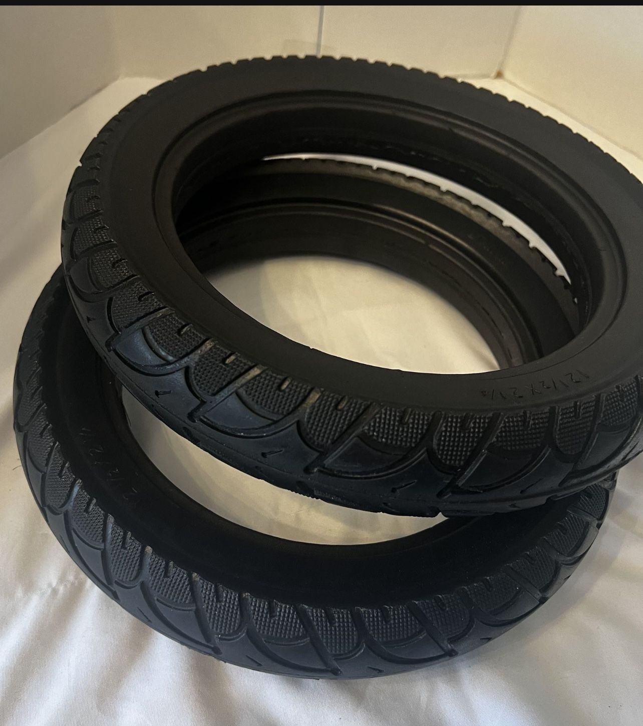 2PCS 12 Inch Solid Tyre 12 1/2x2 1/4(57-203) For Electric Bike Scooter 12.5x2.5 Solid Tires