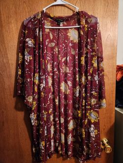 Lane Bryant Floral Kimono Cardigan Plus Size