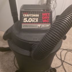 Craftsman 5 hp 16 Gallon WetDry Vacuum