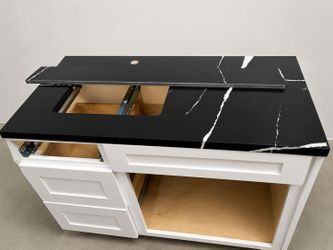 ✨🖤 CLEARANCE SPECIAL – 42" Pure Marquina Vanity Top! 🖤✨