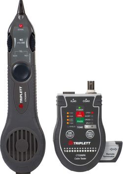 Triplett CTX200PA Pocket CAT RJ45/Coax Cable Tester w/ Probe