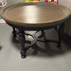 Round Wooden Coffee Table $50
