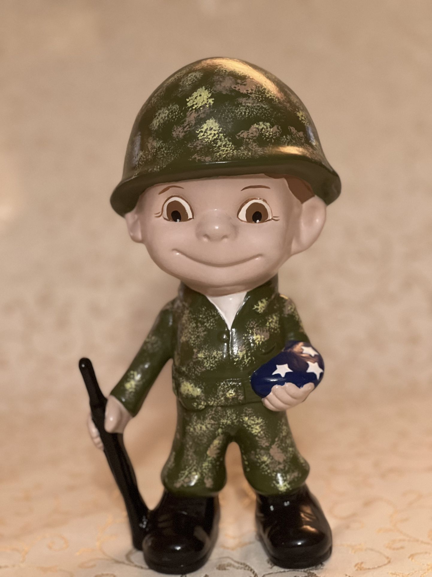 Camouflage Soldier Boy  11 Inches Tall   