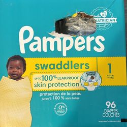 Pampers Size 1 Diapers 96 Count