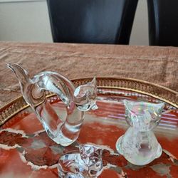 Collectible Glass Cat Figurines