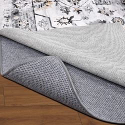 Non Slip Rug Pad Gripper, 5 x 7 Ft Extra Thick Foam Under Area Rug Carpet Pads for Any Hard Surface Floors, Keep Your Carpets Safe and in Place, Preve