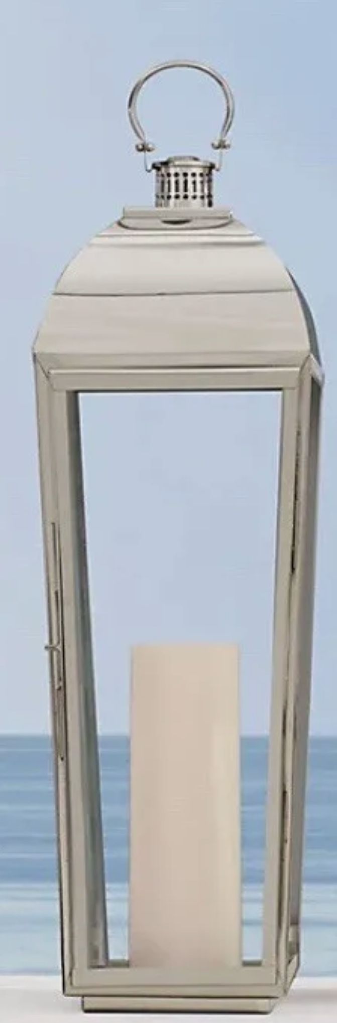 3x Restoration Hardware Trieste Lantern Tall Nickle