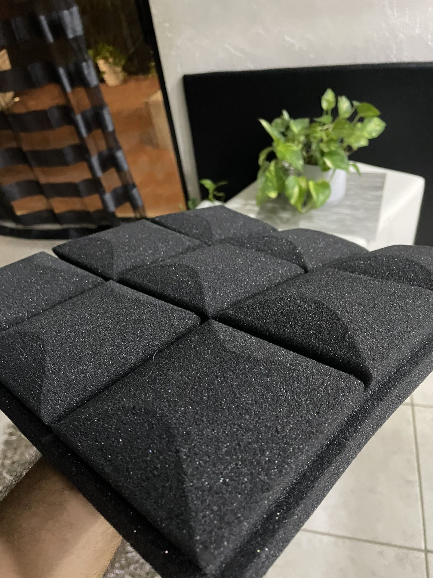 Acoustic foam panels with special shape 12 x 12 inc  