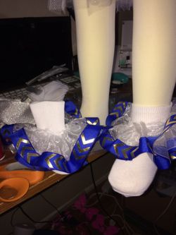 Custom Ruffle Sock/matching Hair bow