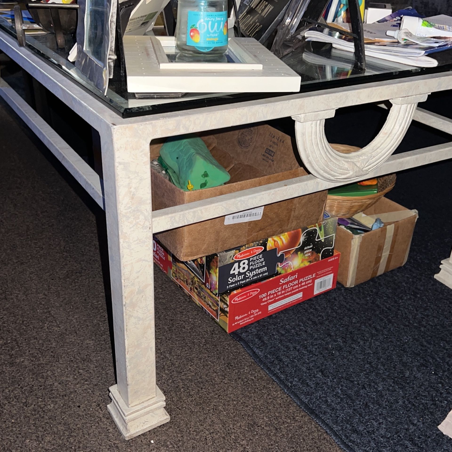 Marble And Glass Table 