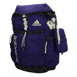 Adidas Washington Huskies Utility Premium Backpack Purple Gold Black Collegiate UW