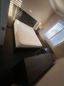 Bedroom Set Dark Wood (Bed frame, Dresser, Nightstand)