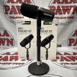 Sure MV7+ Podcast Kit With Stand Black In Box Like New 11055978