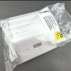 10 Pack Legrand White Toggle Light Switch 1 Gang Wall Plate 