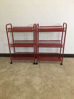 3 tier rolling storage cart set