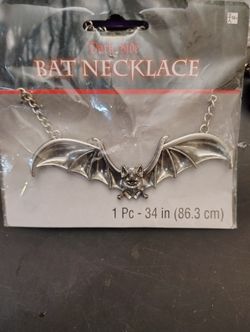BAT Just  like "Lilly Munster       BAT  NECKLACE 