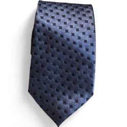 Donna Karan Navy blue patterned silk tie