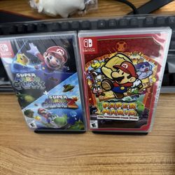 NEW SEALED Super Mario Galaxy 1&2 + Paper Mario Thousand Year Door for Nintendo Switch